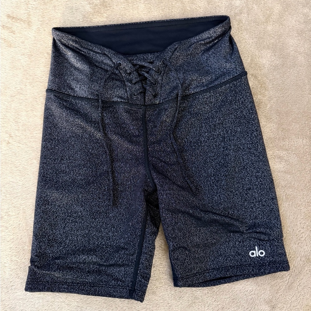 ALO Yoga Black Sparkle Shorts
